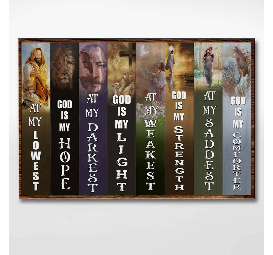 Personalized Poster, Canvas - At The Lowest God Is My Hope Christian Print Framed Wall Art