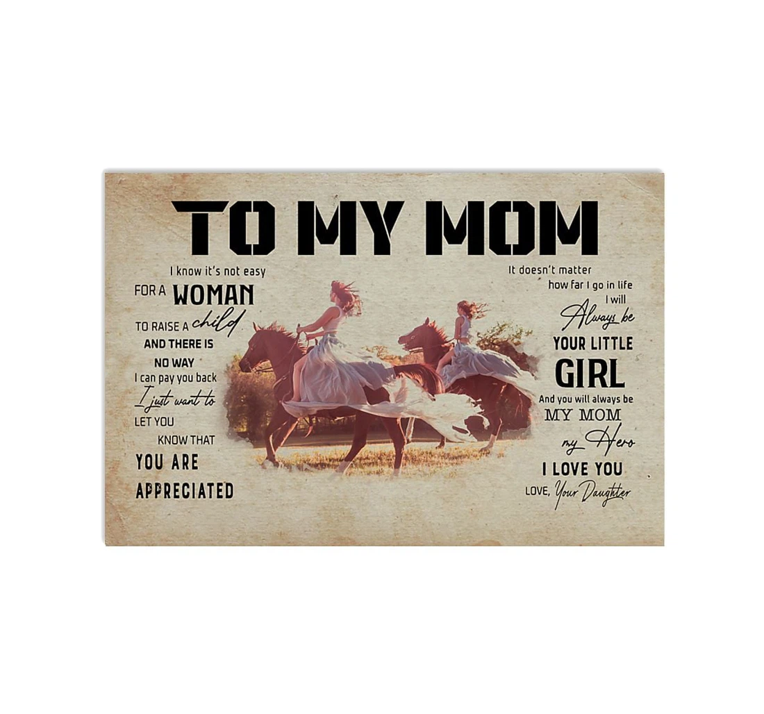 Personalized Poster, Canvas - Horse Lover Happy Mother's Day Mother 0120 Print Framed Wall Art