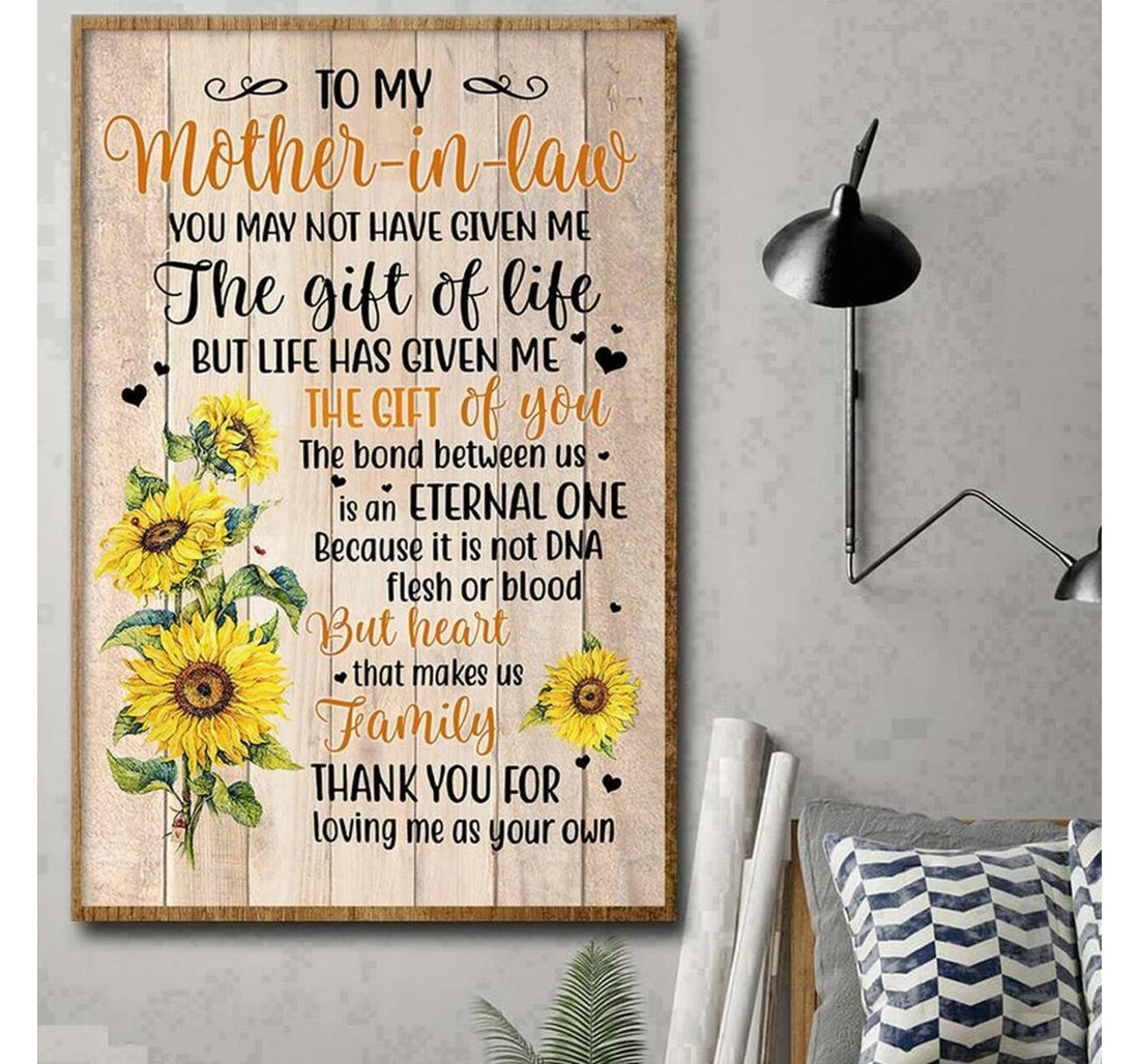 Personalized Poster, Canvas - To My Mother In Law Mother In Law Mother In Law Gift Mothers Day Mother In Law Mother 0921 Print Framed Wall Art