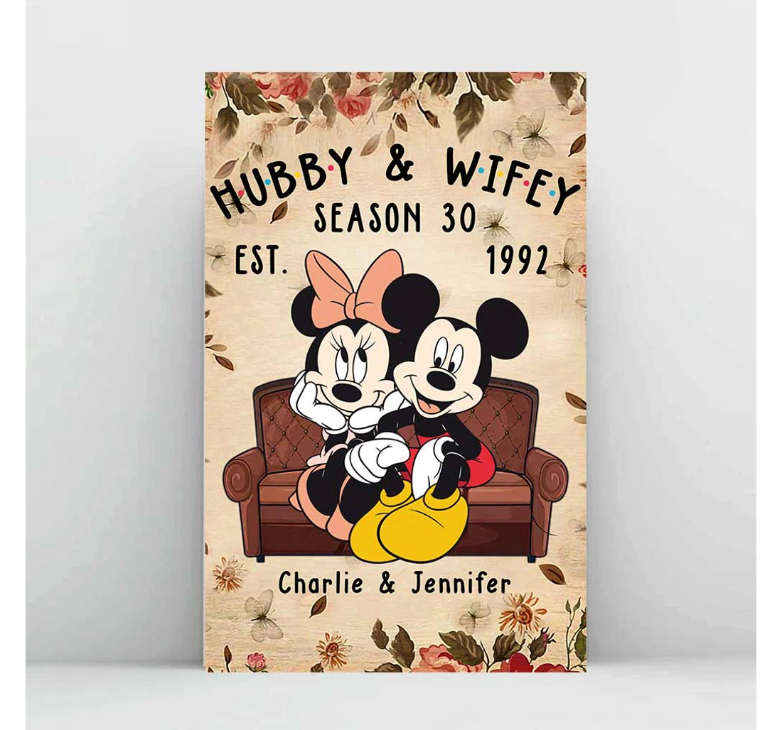 Poster, Canvas - New Season Personalized Couple Mouse Print Framed Wall Art