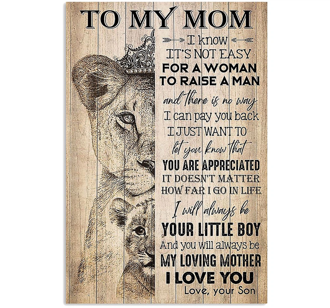 Personalized Poster, Canvas - To My Mom On The Darkest Days Mother 0921 Print Framed Wall Art