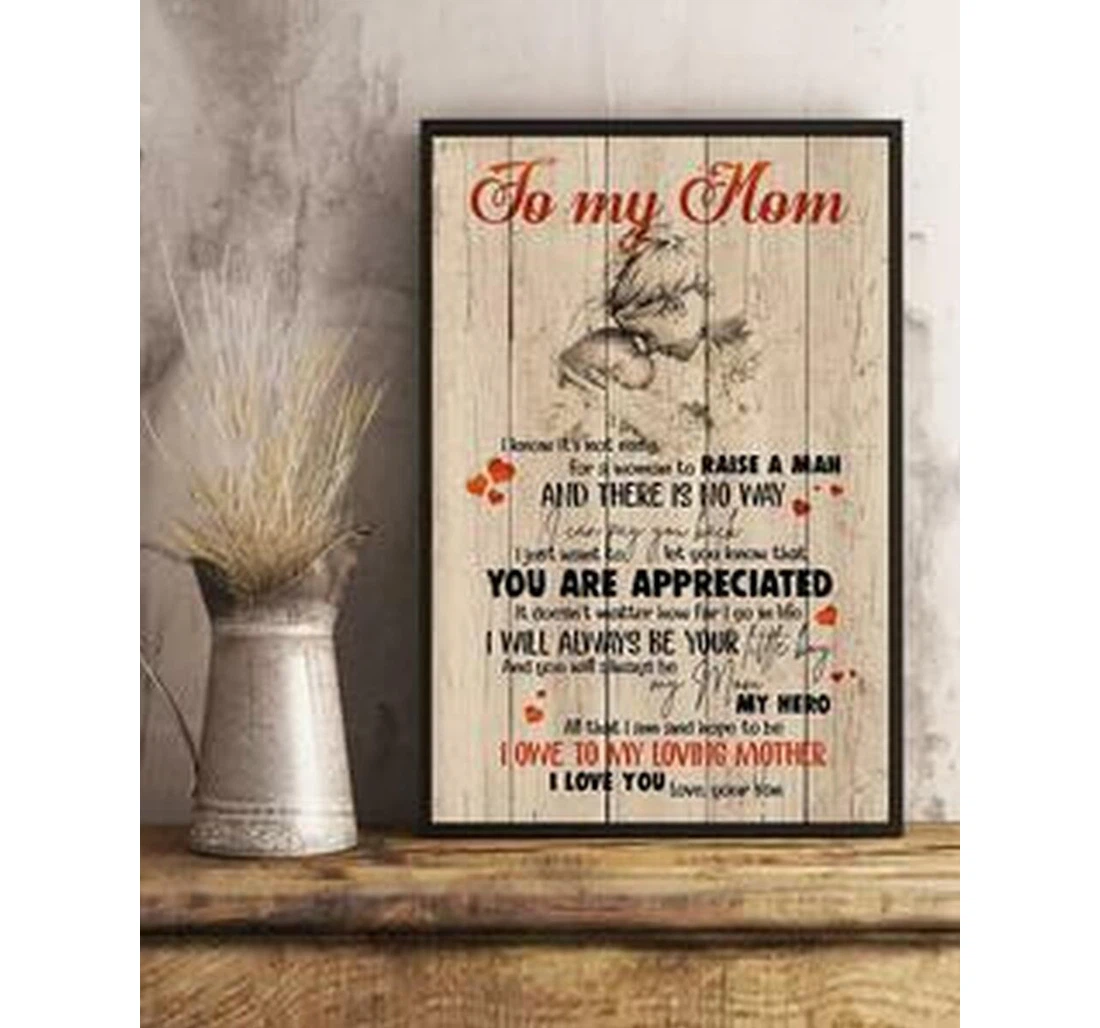 Personalized Poster, Canvas - To My Mom I Will Always Be Your Little Mother 0921 Print Framed Wall Art