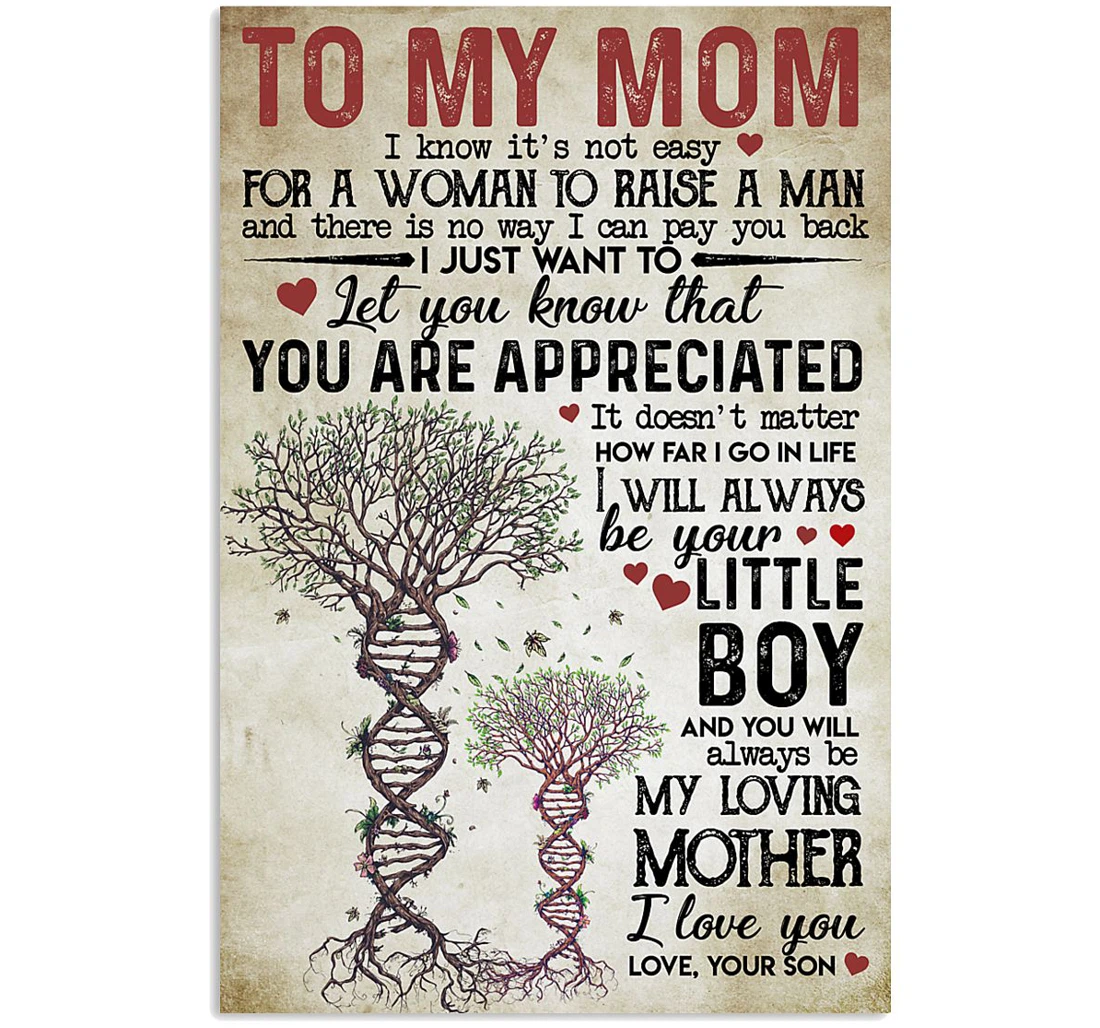 Personalized Poster, Canvas - Son To Mom I Will Always Be Your Little Mother 0921 Print Framed Wall Art