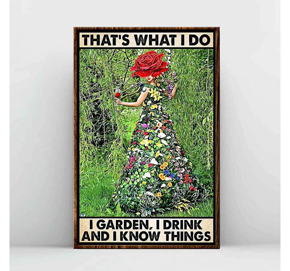 Personalized Poster, Canvas - That's What I Do Gardening 112021 Print Framed Wall Art