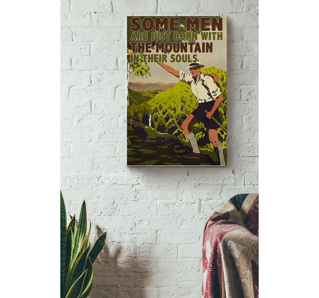 Personalized Poster, Canvas - Hiking Some Are Just Born With The Mountain Print Framed Wall Art