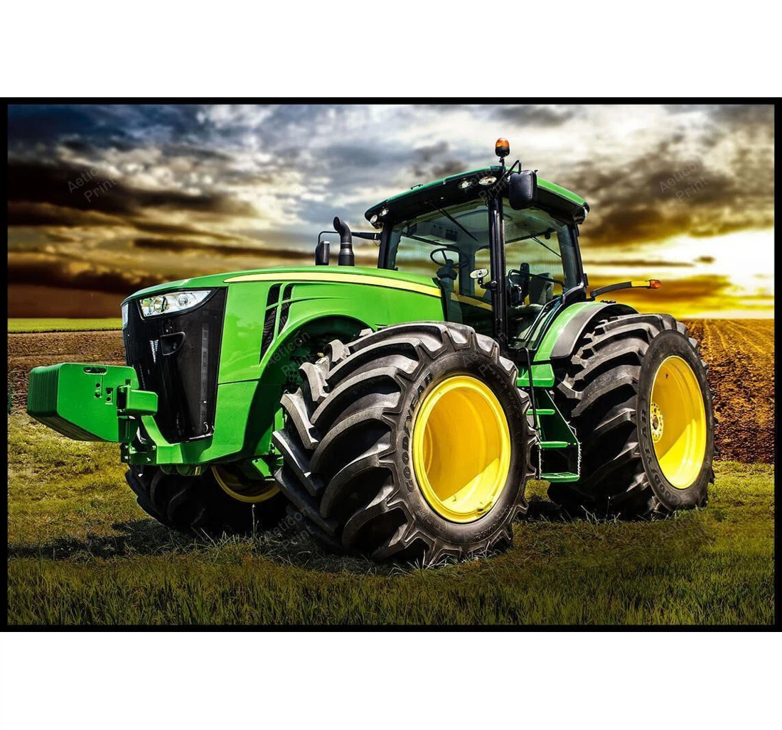 Personalized Poster, Canvas - John Deere Print Framed Wall Art