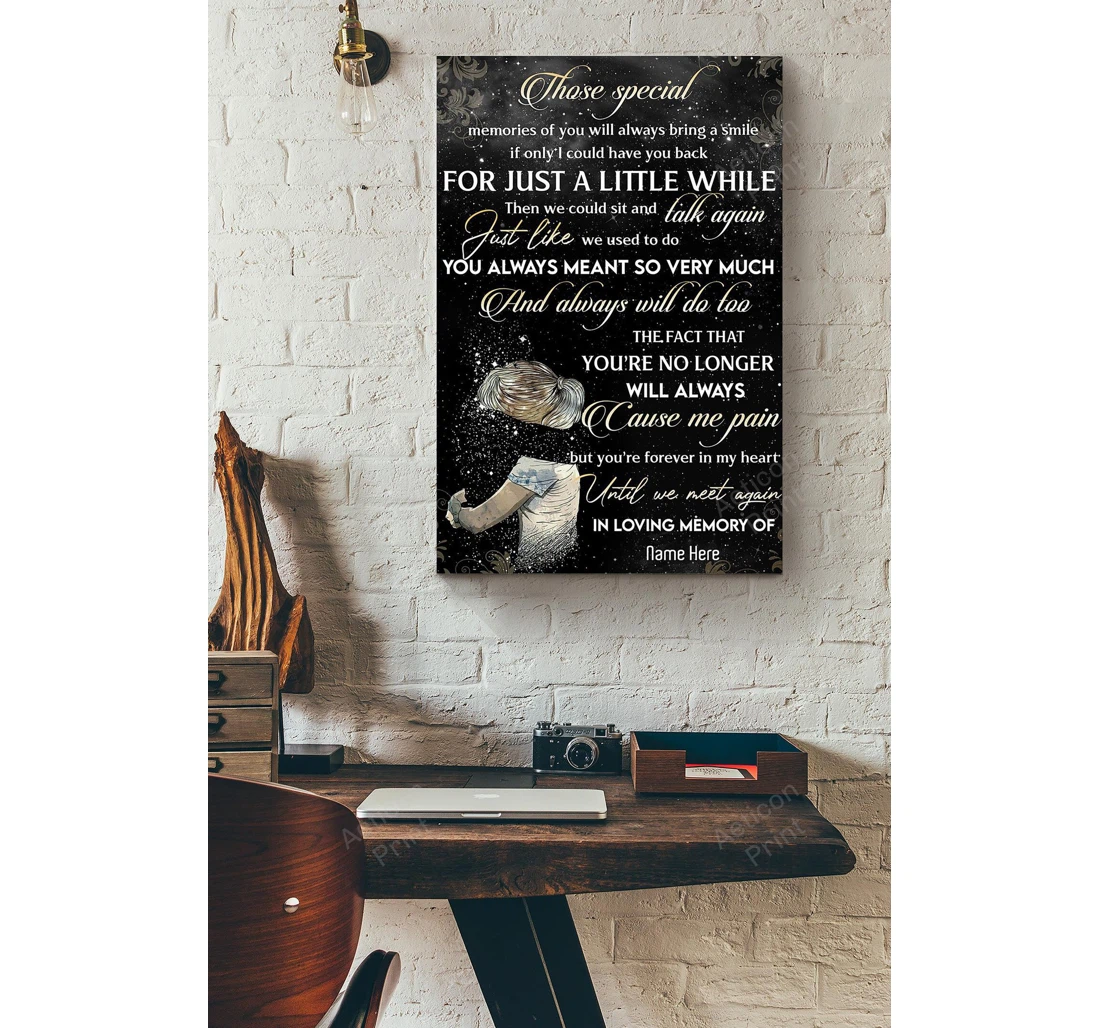 Personalized Poster, Canvas - Those Special Memories Of You Will Always Bring Print Framed Wall Art