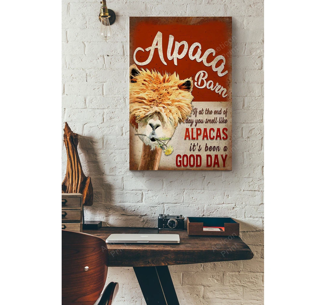 Personalized Poster, Canvas - Alpaca Born Print Framed Wall Art