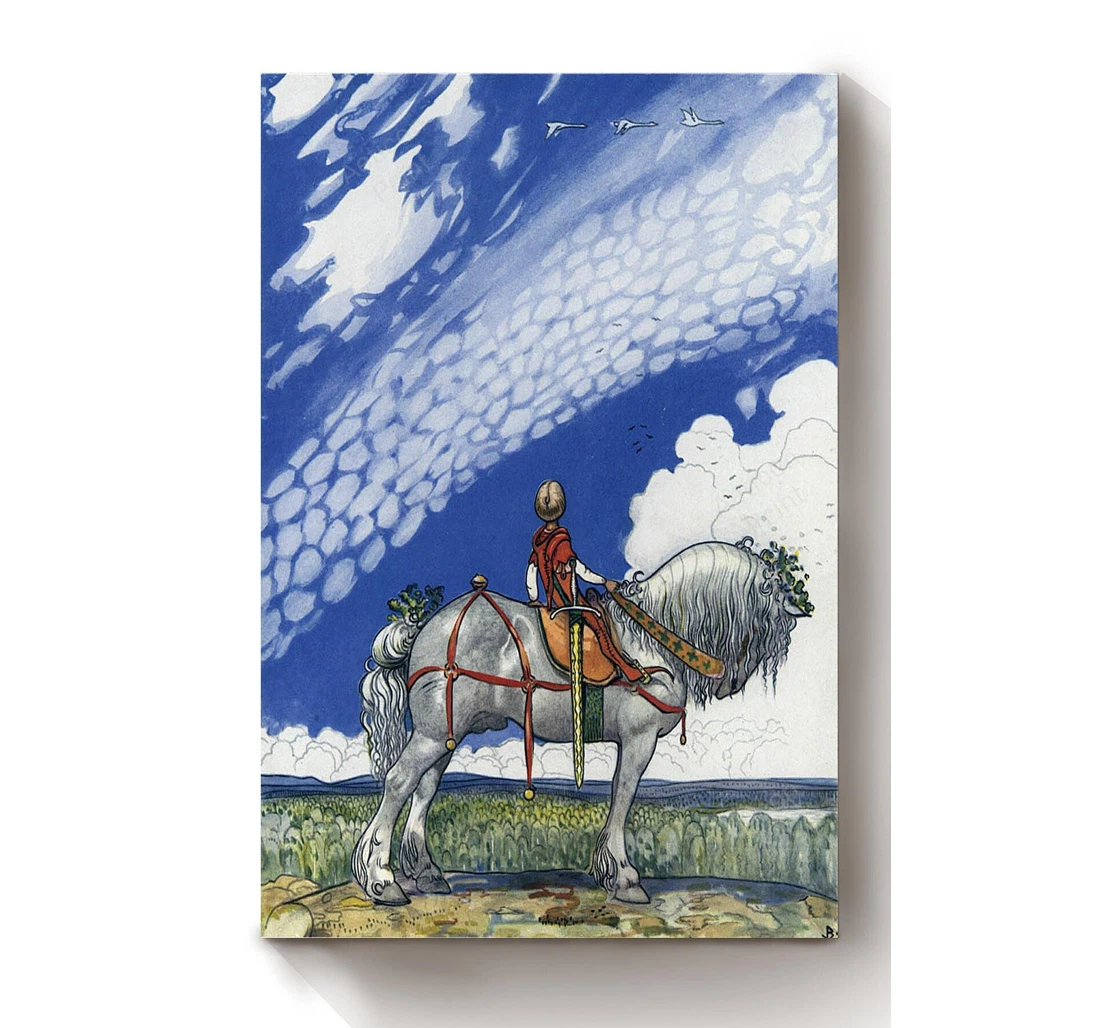Personalized Poster, Canvas - Into The Wide Wide World Fairy Tales Illustrations By John Bauer Print Framed Wall Art