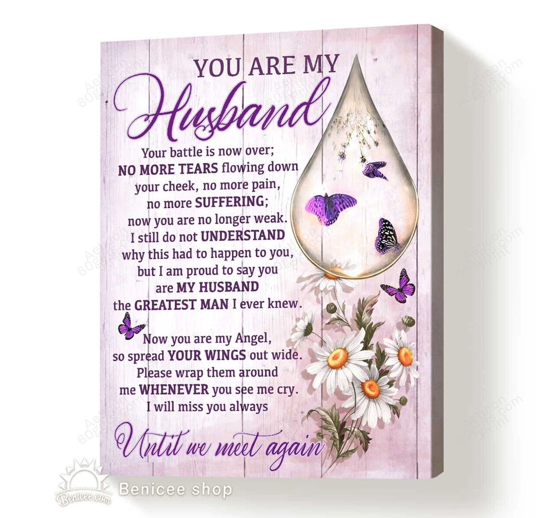 Poster, Canvas - Personalized Name You Are My Husband Customized Memorial Print Framed Wall Art