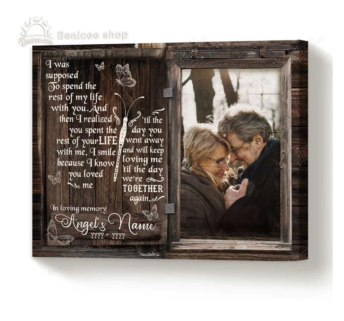 Poster, Canvas - Personalized Name And I Was Supposed Customized Memorial Print Framed Wall Art