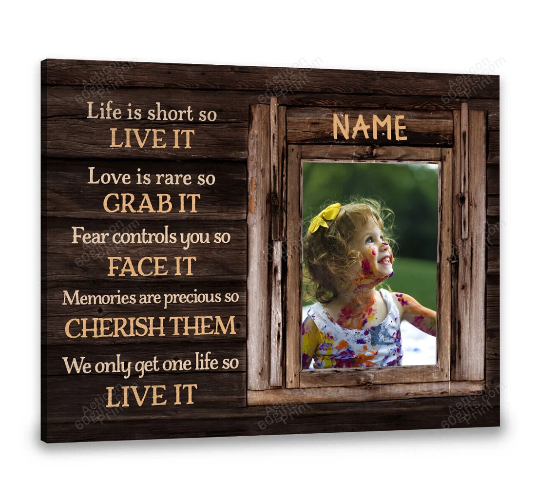 Poster, Canvas - Customized And Name Best Birthday Personalized Print Framed Wall Art
