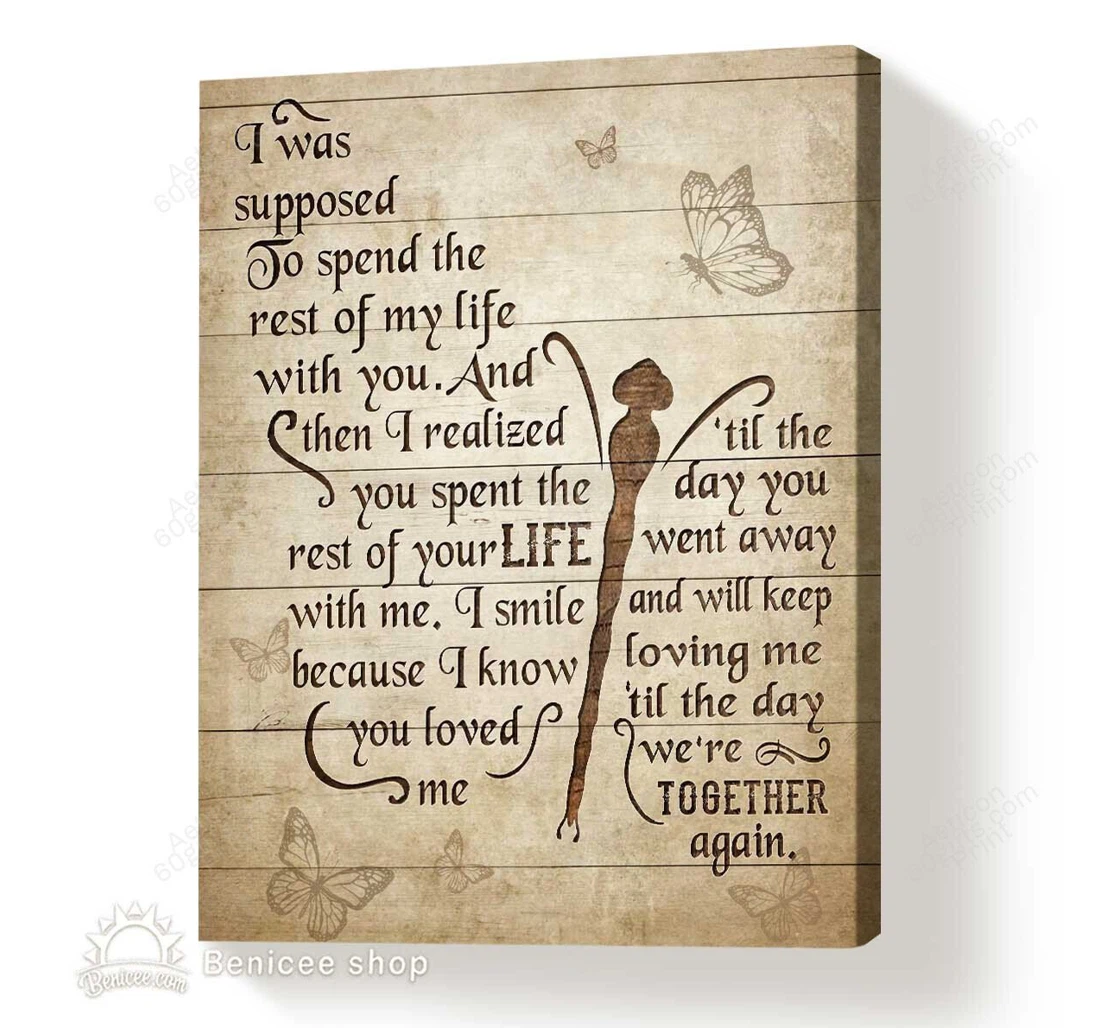 Poster, Canvas - Personalized Name I Was Supposed Customized Memorial Print Framed Wall Art