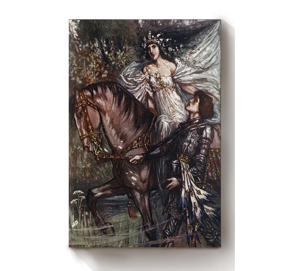 Personalized Poster, Canvas - Fairy Gold A Book Of Old English Fairy Tales Illustrations By Herbert Cole 09 Print Framed Wall Art