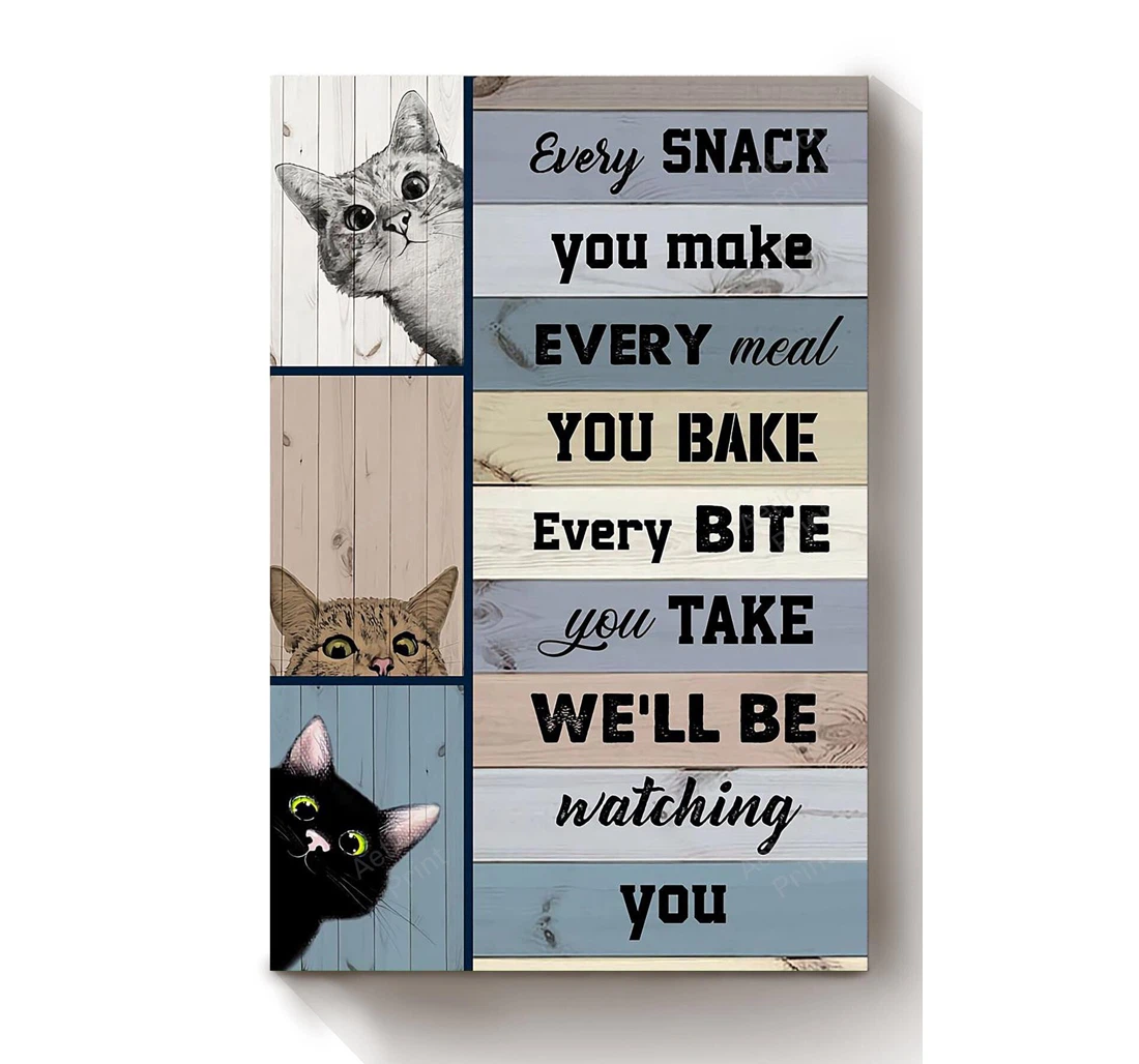 Personalized Poster, Canvas - Foster From Cat I'll Be Beside You Cat Lover Cat Mom Print Framed Wall Art
