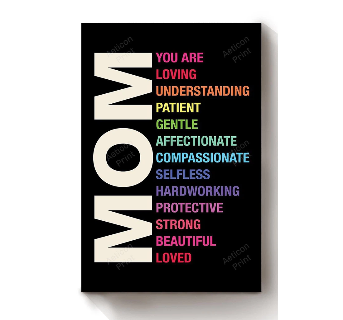 Personalized Poster, Canvas - Thankful Letter Mother In Mothers Day From Lgbt Child Print Framed Wall Art