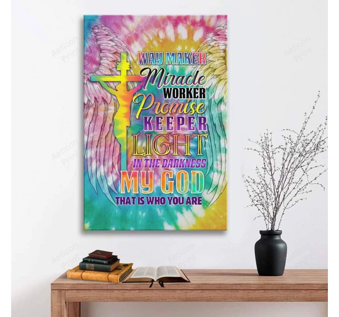 Personalized Poster, Canvas - Way Maker Christian Song Lyrics Gallery Print Framed Wall Art