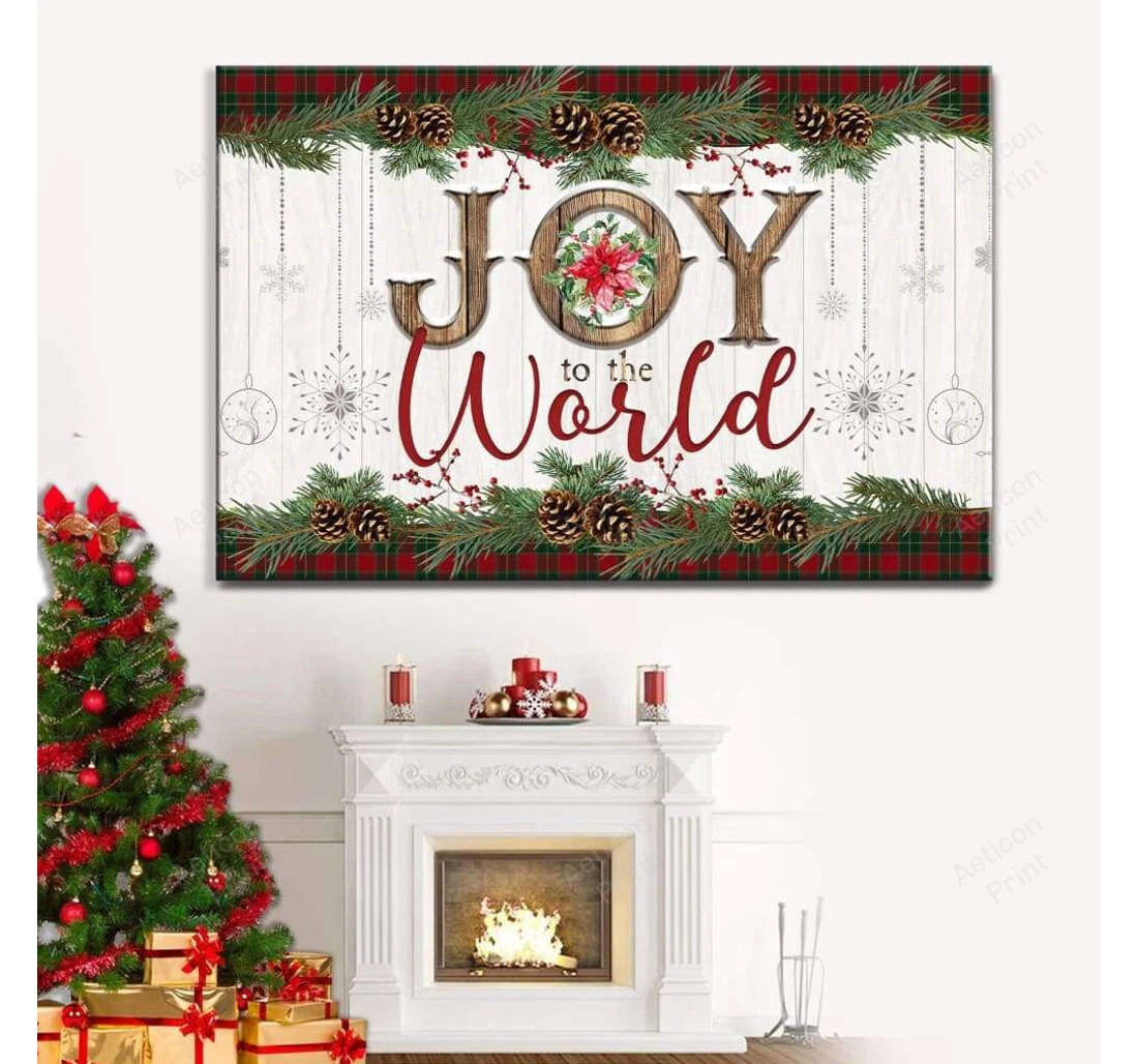 Personalized Poster, Canvas - Gallery Joy To The World Print Framed Wall Art