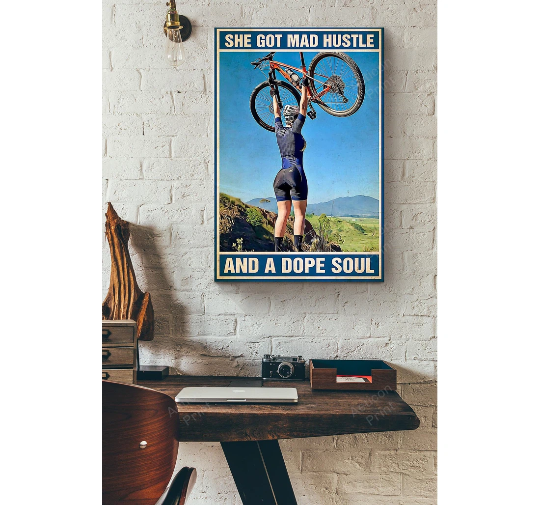 Personalized Poster, Canvas - Cycling A Dope Soul Print Framed Wall Art