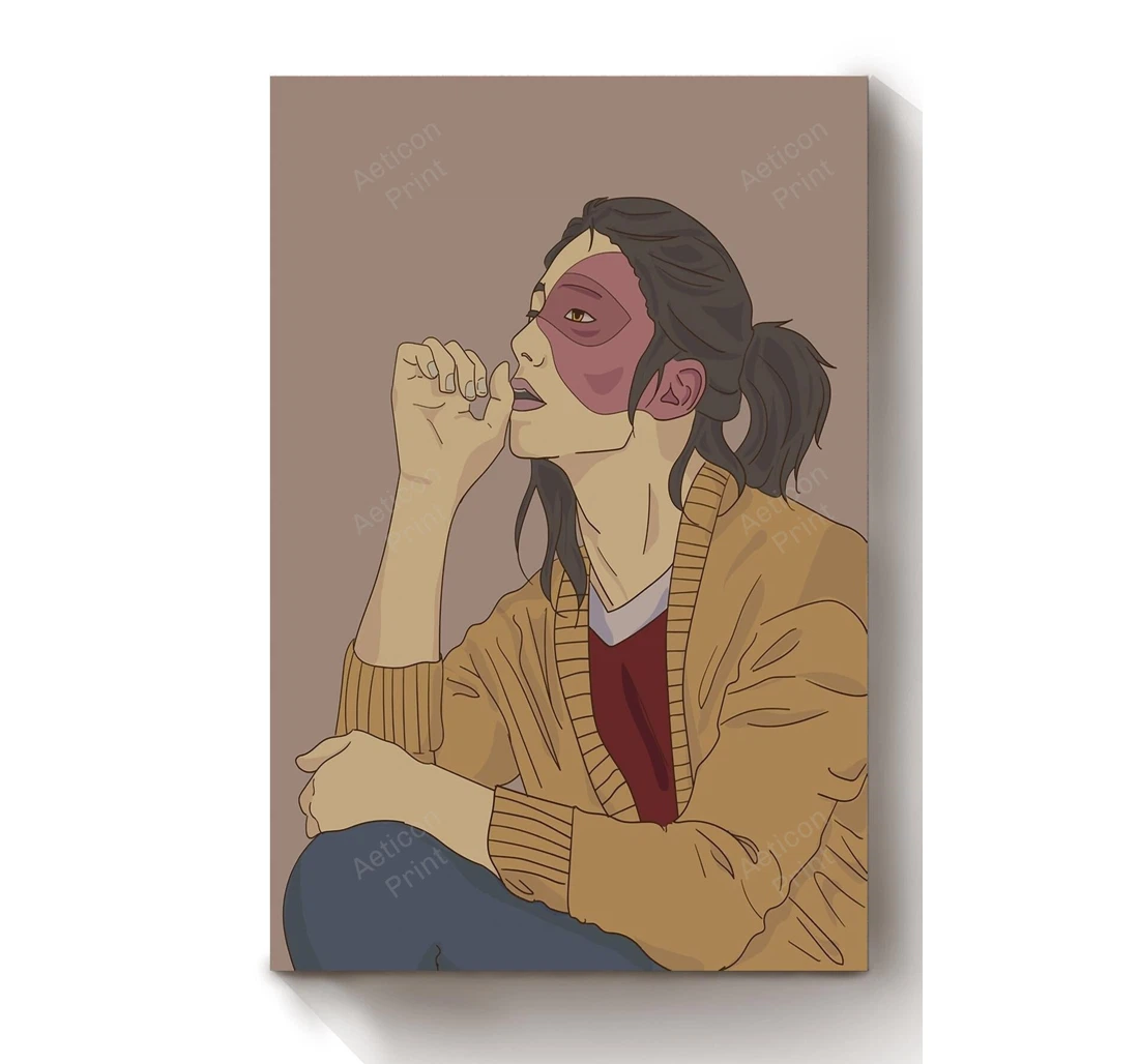 Personalized Poster, Canvas - Zuko With Long Hair Print Framed Wall Art