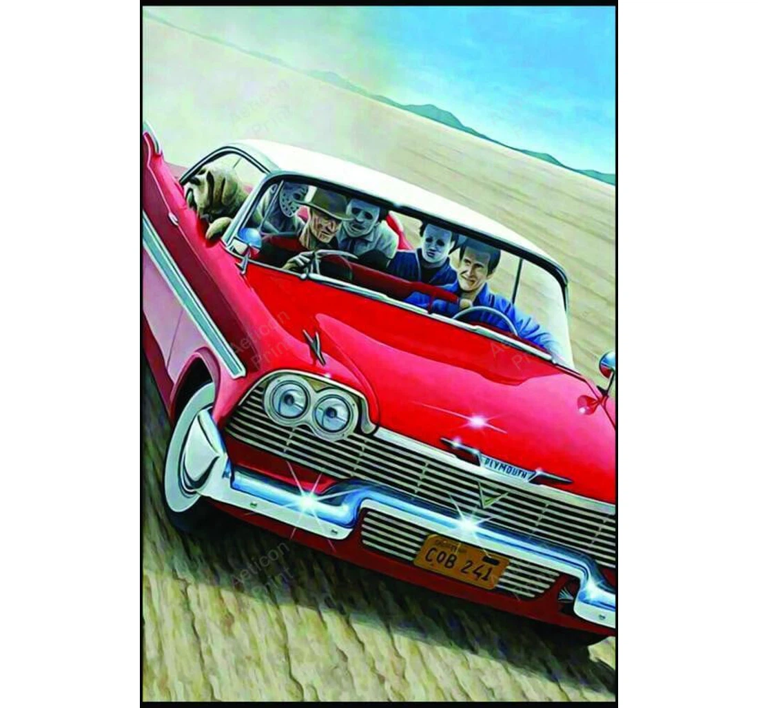 Personalized Poster, Canvas - Horror Car Print Framed Wall Art