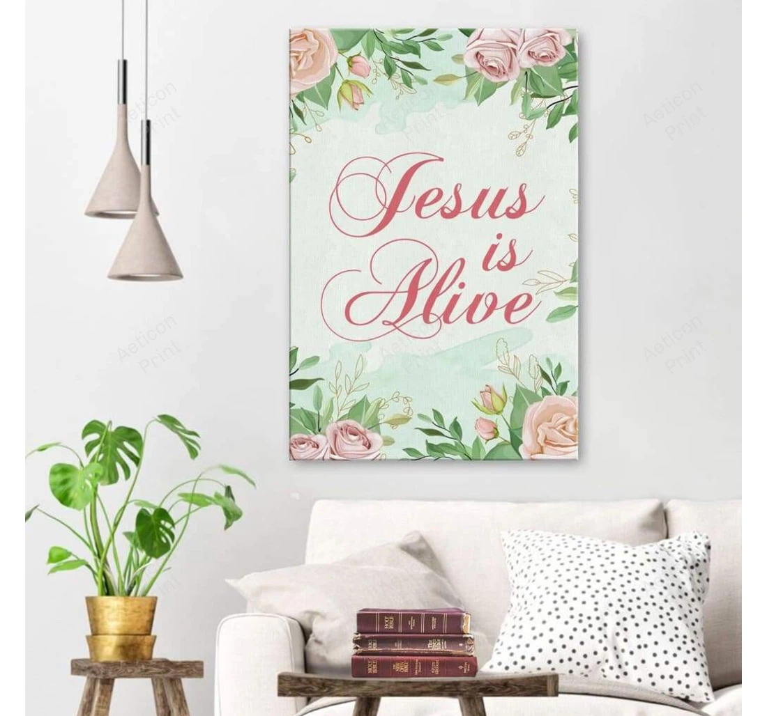 Personalized Poster, Canvas - Jesus Is Alive Gallery Print Framed Wall Art