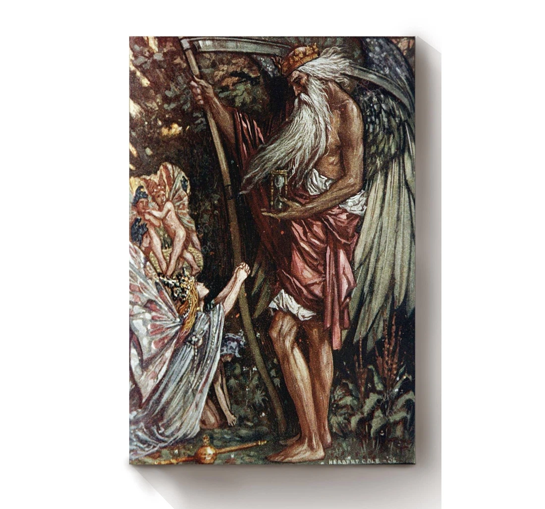 Personalized Poster, Canvas - Fairy Gold A Book Of Old English Fairy Tales Illustrations By Herbert Cole 08 Print Framed Wall Art