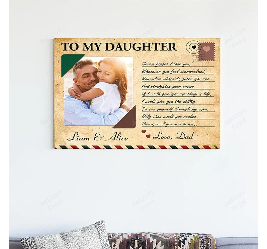 Poster, Canvas - How Special You Are To Me Custom Dad And Daughter Daughter Personalized Dad And Daughter Canva Print Framed Wall Art