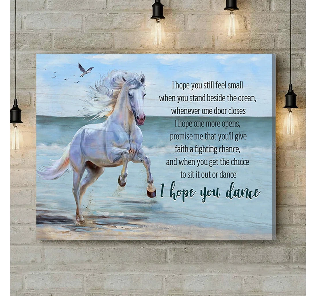 Personalized Poster, Canvas - I Hope You Dance Horse Print Framed Wall Art