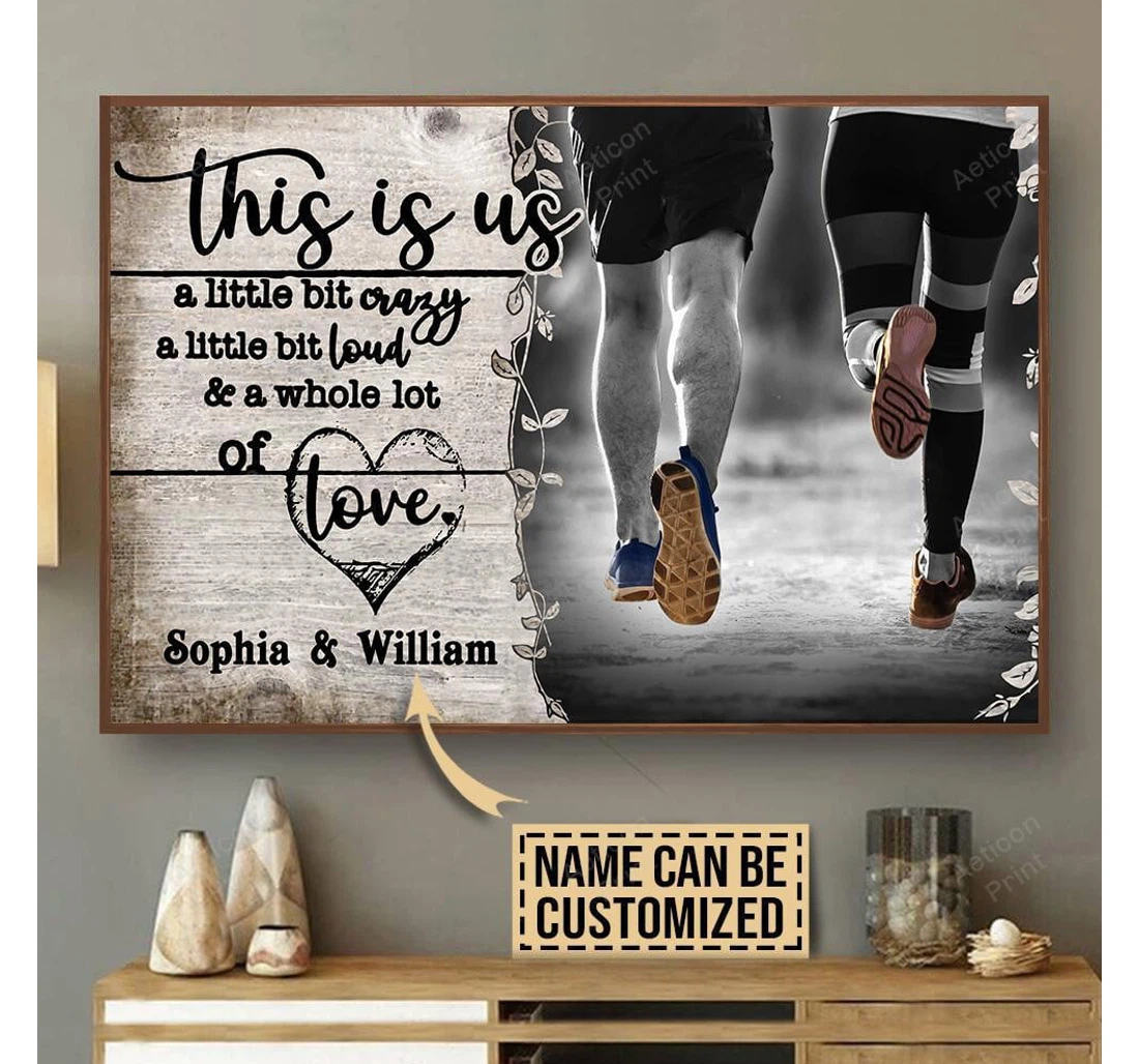 Poster, Canvas - Personalized Running A Little Bit Of Print Framed Wall Art
