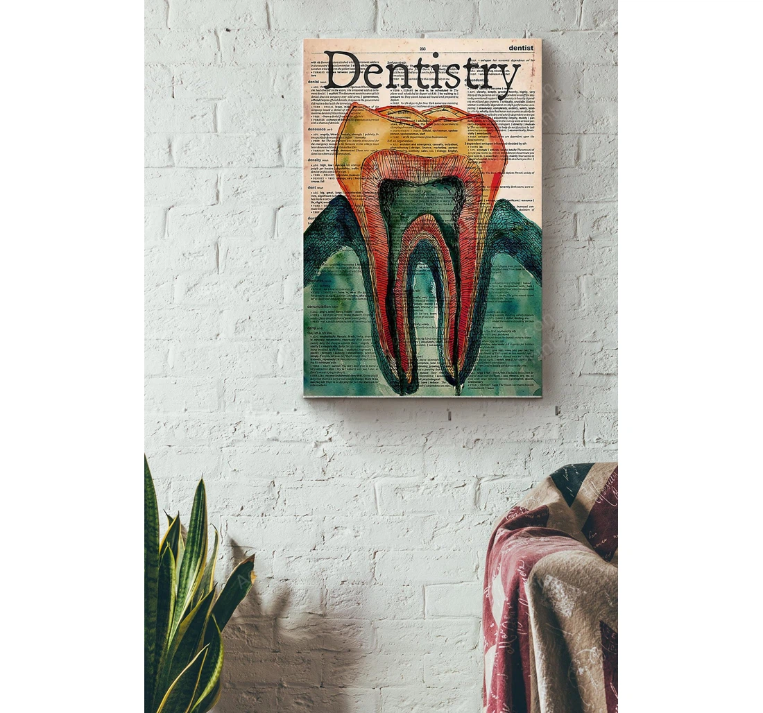 Personalized Poster, Canvas - Dentist Dentistry Dictionary Print Framed Wall Art