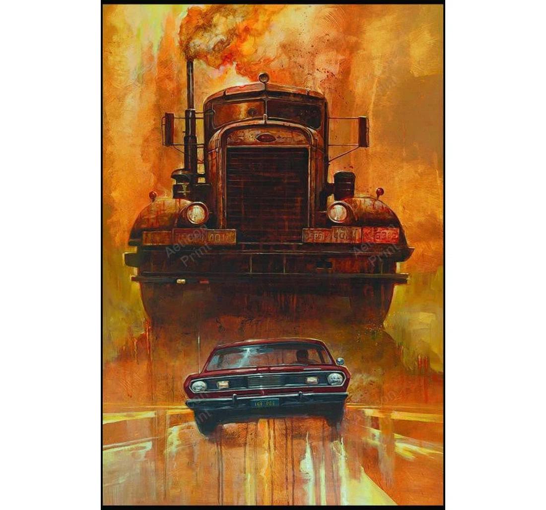 Personalized Poster, Canvas - Duel 1971 Print Framed Wall Art