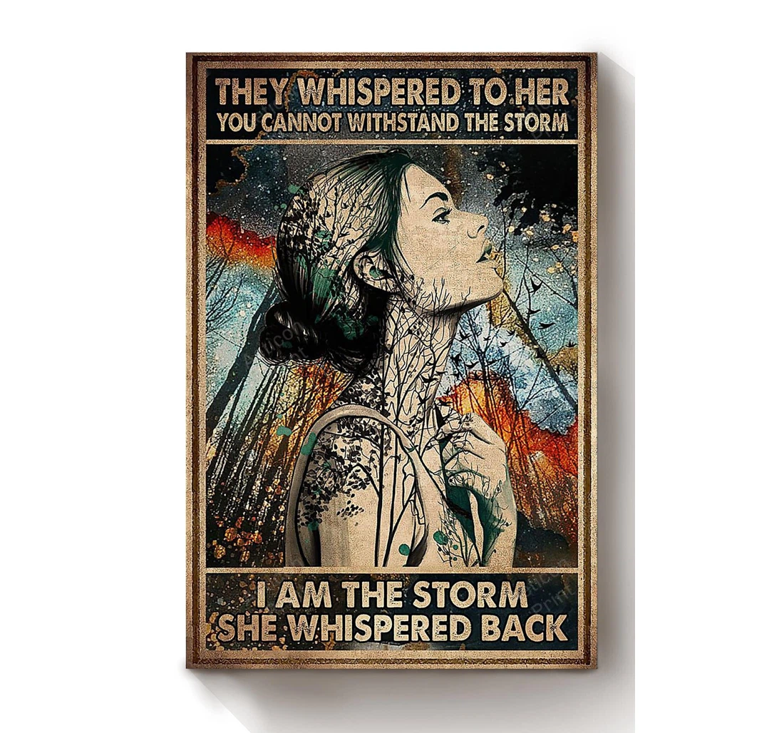 Personalized Poster, Canvas - She Whispered To Her Tattoos Artist Tattoo Idea Tattoo Tattoos Shop Print Framed Wall Art