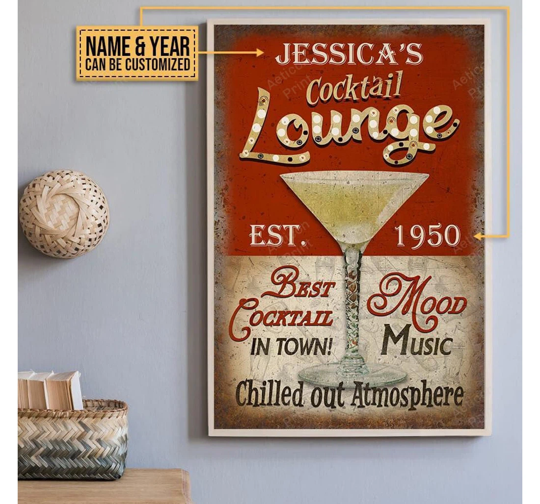 Poster, Canvas - Personalized Cocktail Chilled Out Atmosphere Print Framed Wall Art