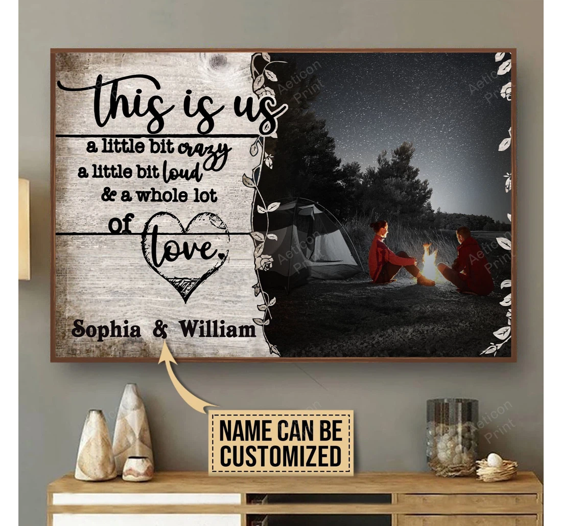 Poster, Canvas - Personalized Camping A Little Bit Of Print Framed Wall Art