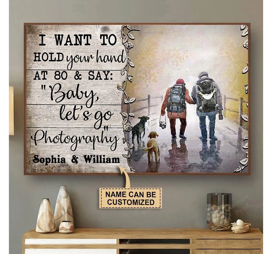 Poster, Canvas - Personalized Photography I Want To Hold Your Hand Print Framed Wall Art