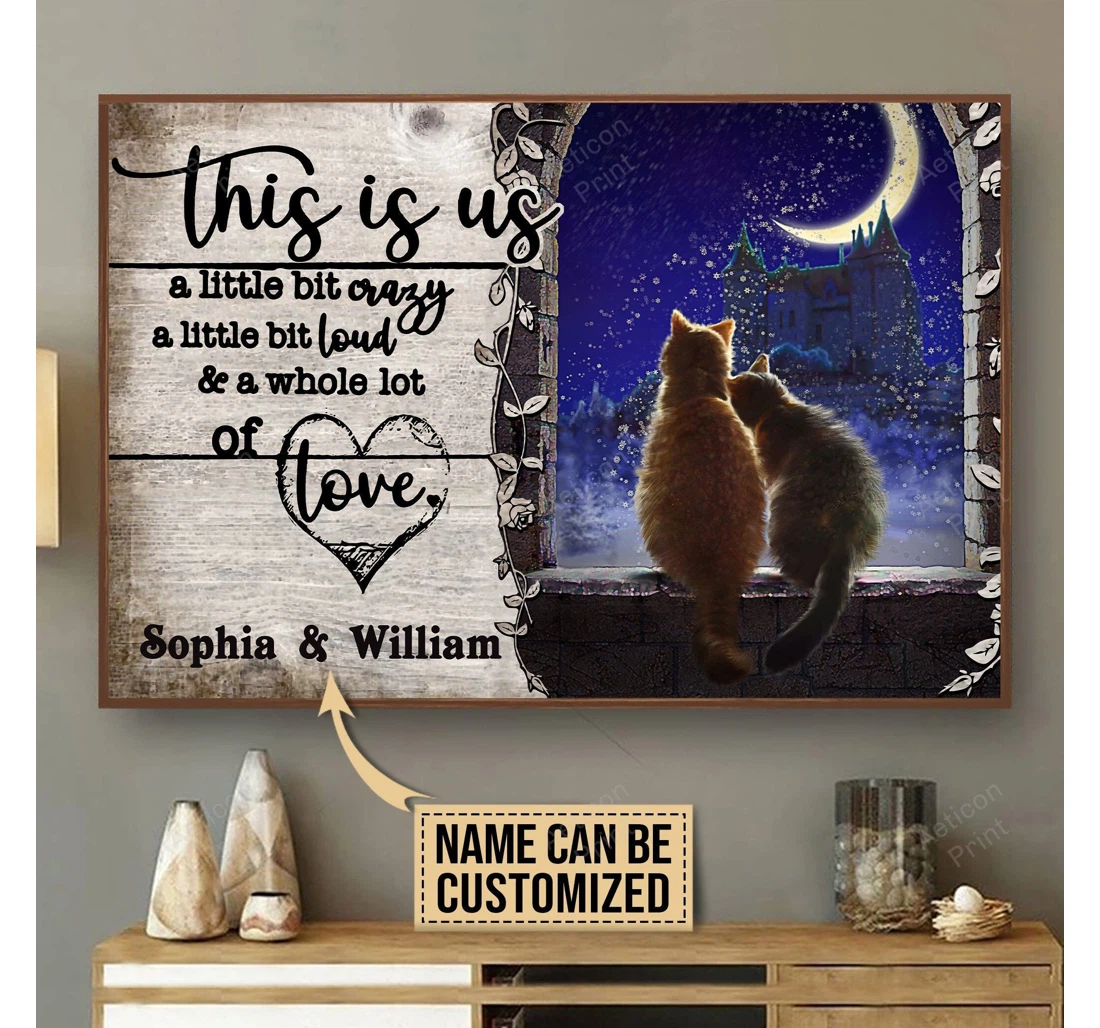 Poster, Canvas - Personalized Cat A Little Bit Of Print Framed Wall Art