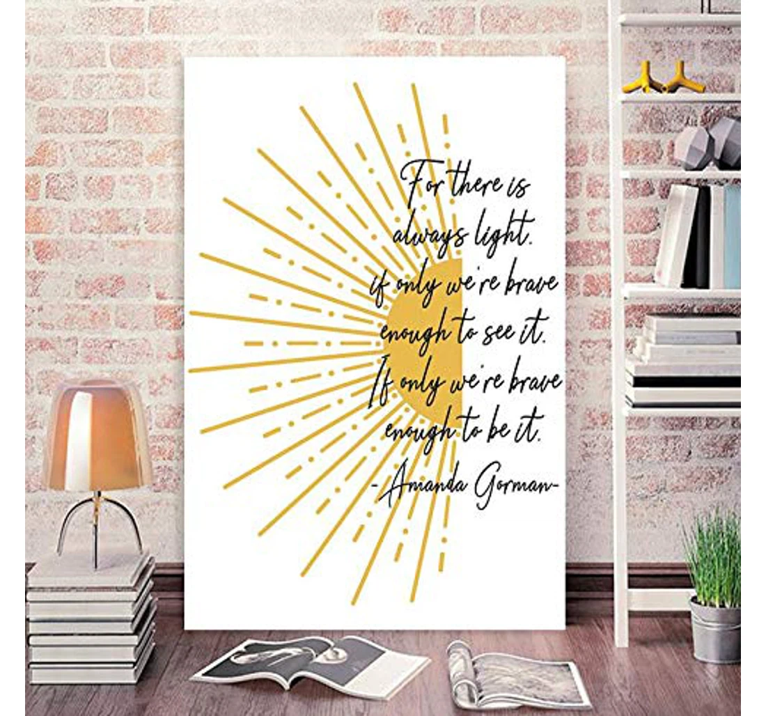 Personalized Poster, Canvas - The Hill We Climb Poem Print Framed Wall Art