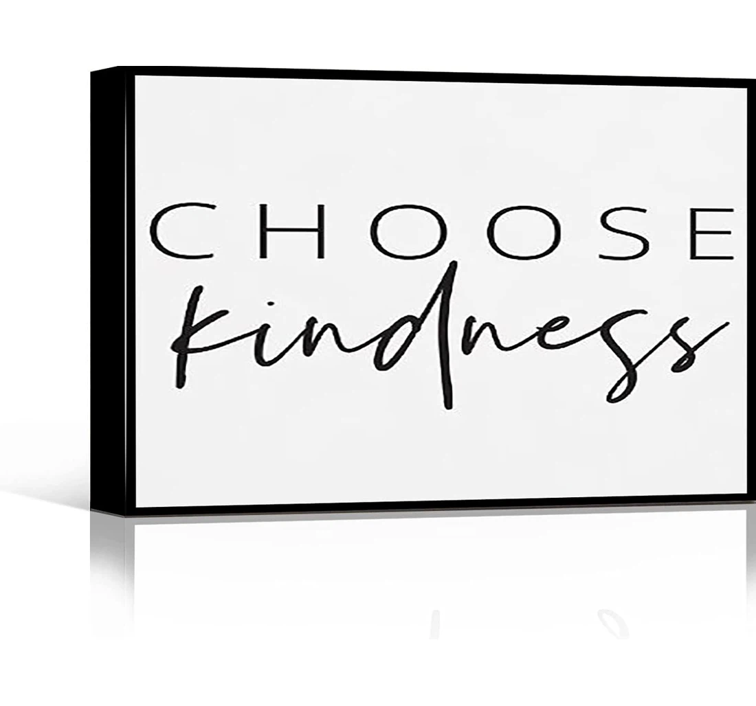 Personalized Poster, Canvas - Choose Kindness Sign Choose Kind Quotes Condo Banksy Print Framed Wall Art