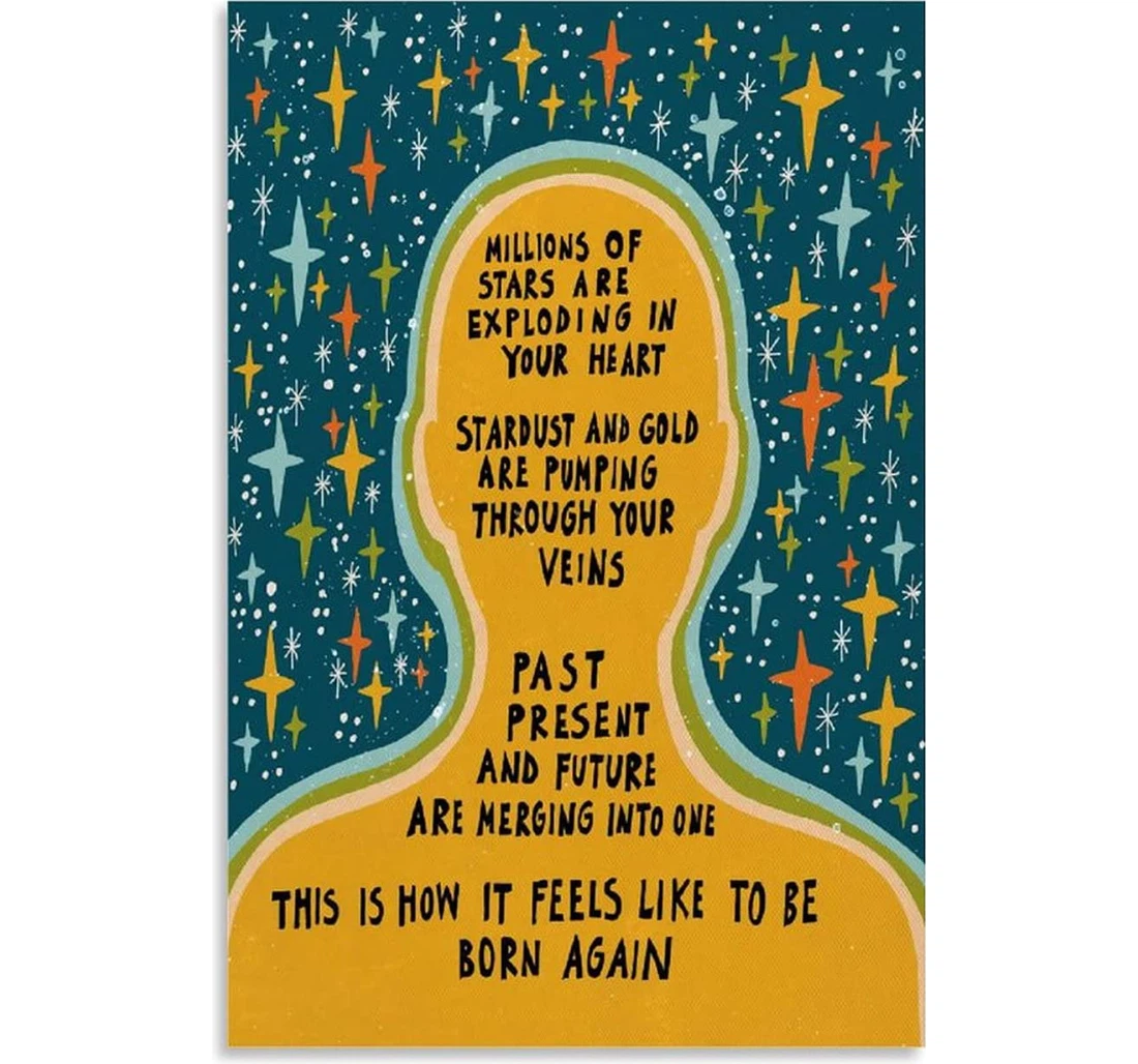Personalized Poster, Canvas - Quotes To Be Born Again And Print Framed Wall Art