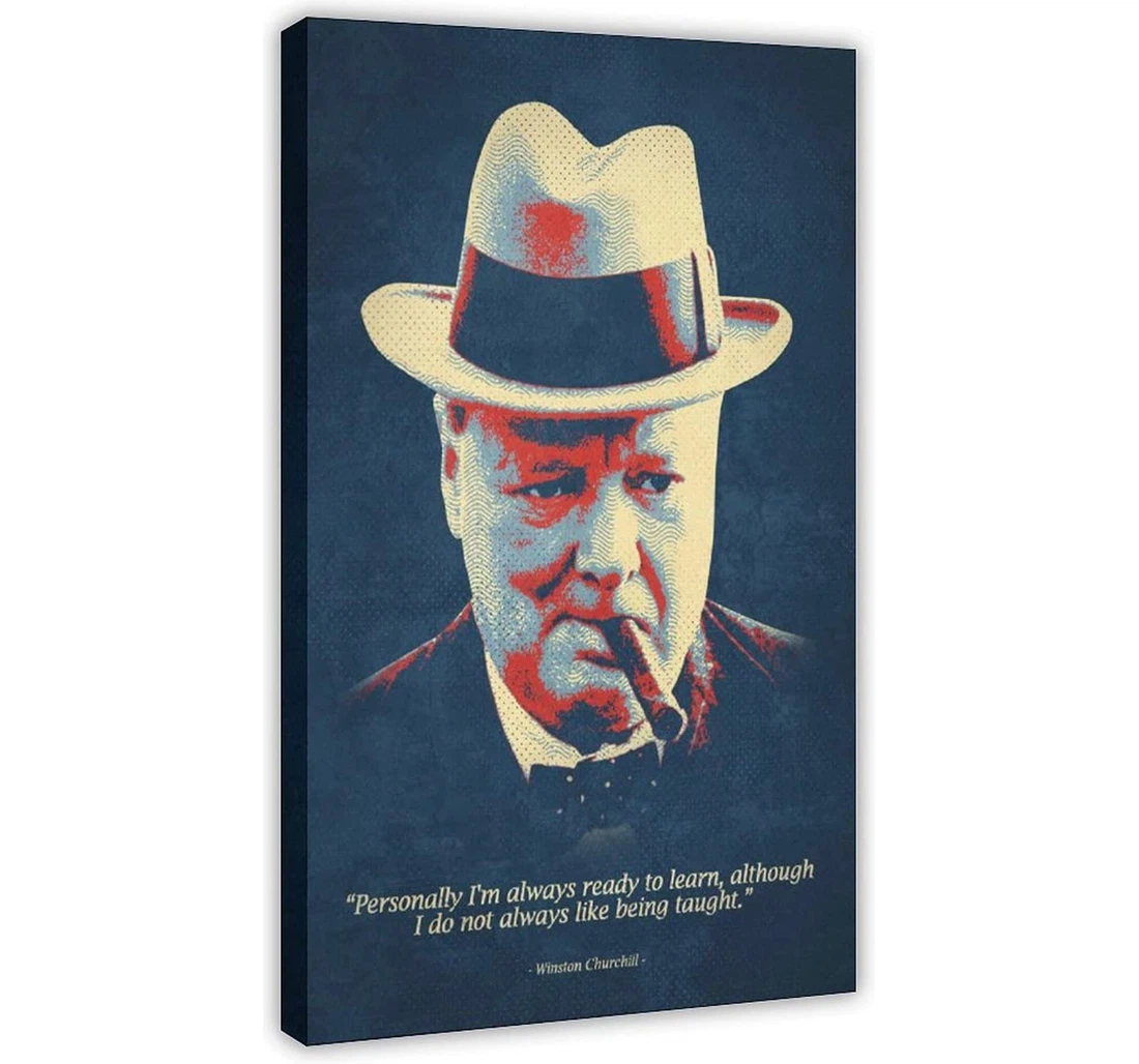 Personalized Poster, Canvas - Winston Churchill Quotes 1 Print Framed Wall Art