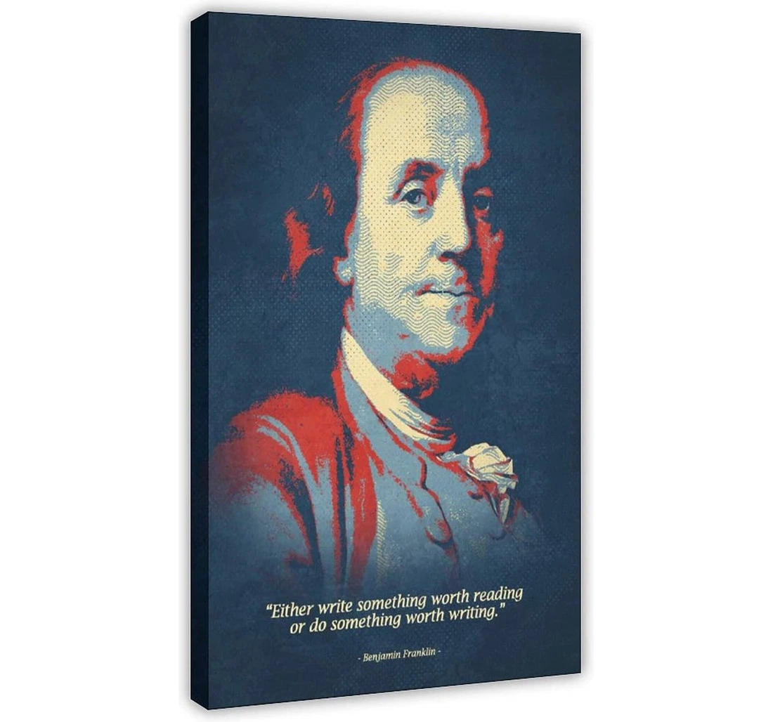 Personalized Poster, Canvas - Benjamin Franklin Quotes Print Framed Wall Art