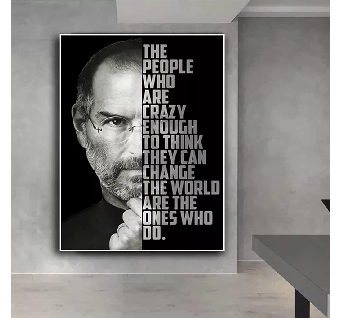 Personalized Poster, Canvas - Mural Steve Jobs New Year Print Framed Wall Art