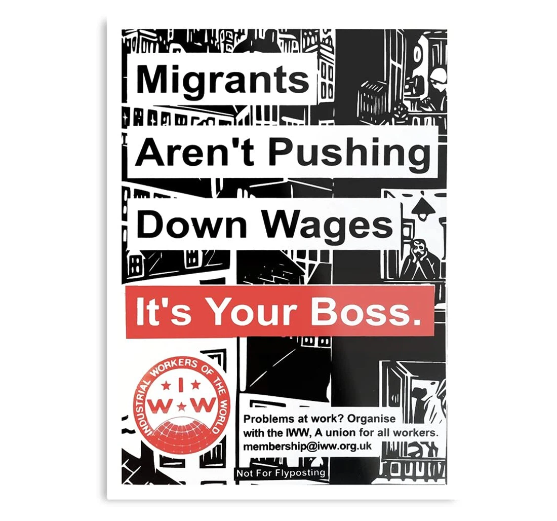 Personalized Poster, Canvas - Bargaining Leftism Union Unionize Leftist One Collective Iww Socialist Socialism Big The Print Framed Wall Art