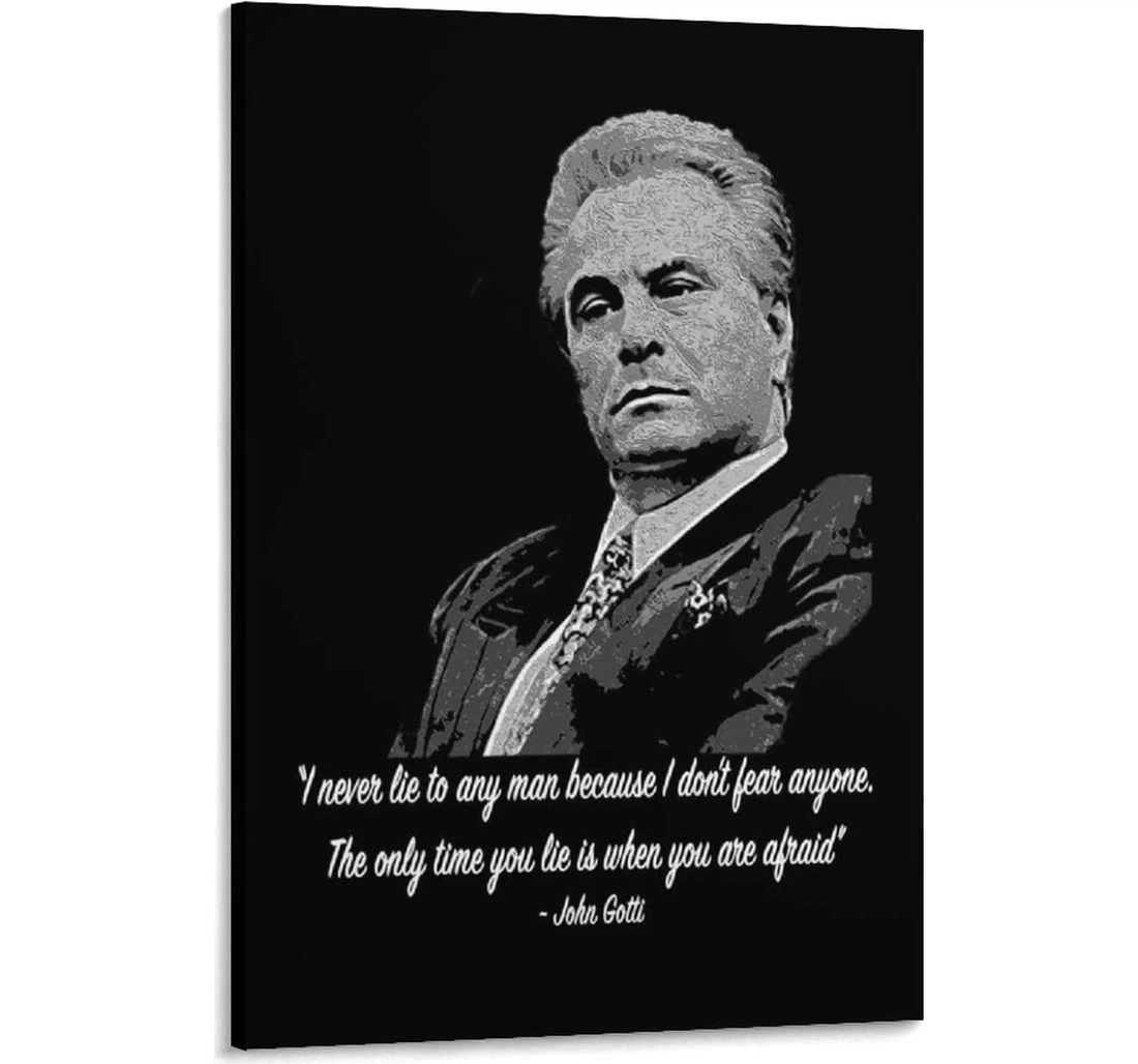 Personalized Poster, Canvas - Mafia John Gotti Black And White Poster1 And Print Framed Wall Art