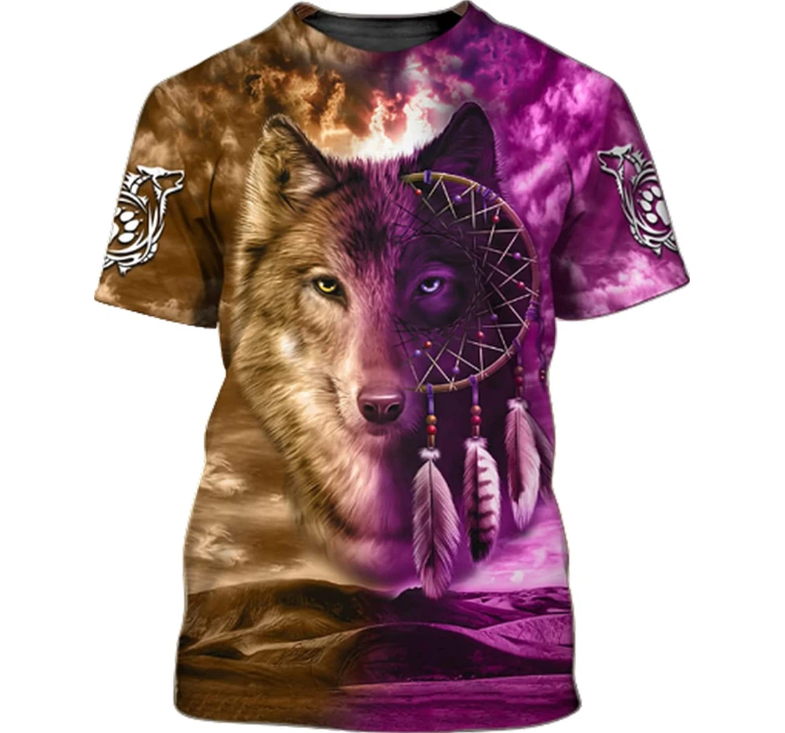 Wolf Native Family - 3D Printed T-shirt