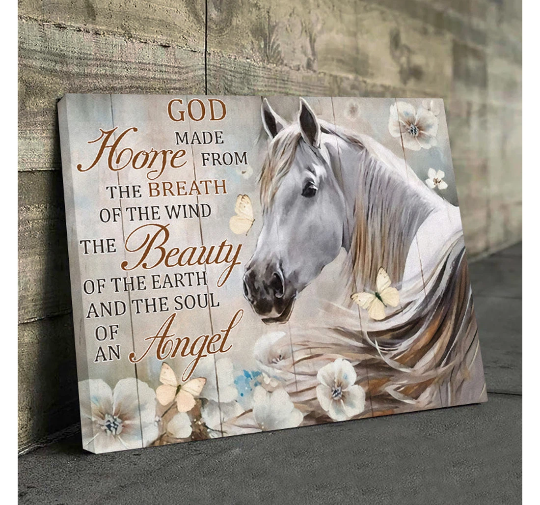 Personalized Poster, Canvas - Horse The Beauty Of The Earth And The Soul Of An Angel Print Framed Wall Art