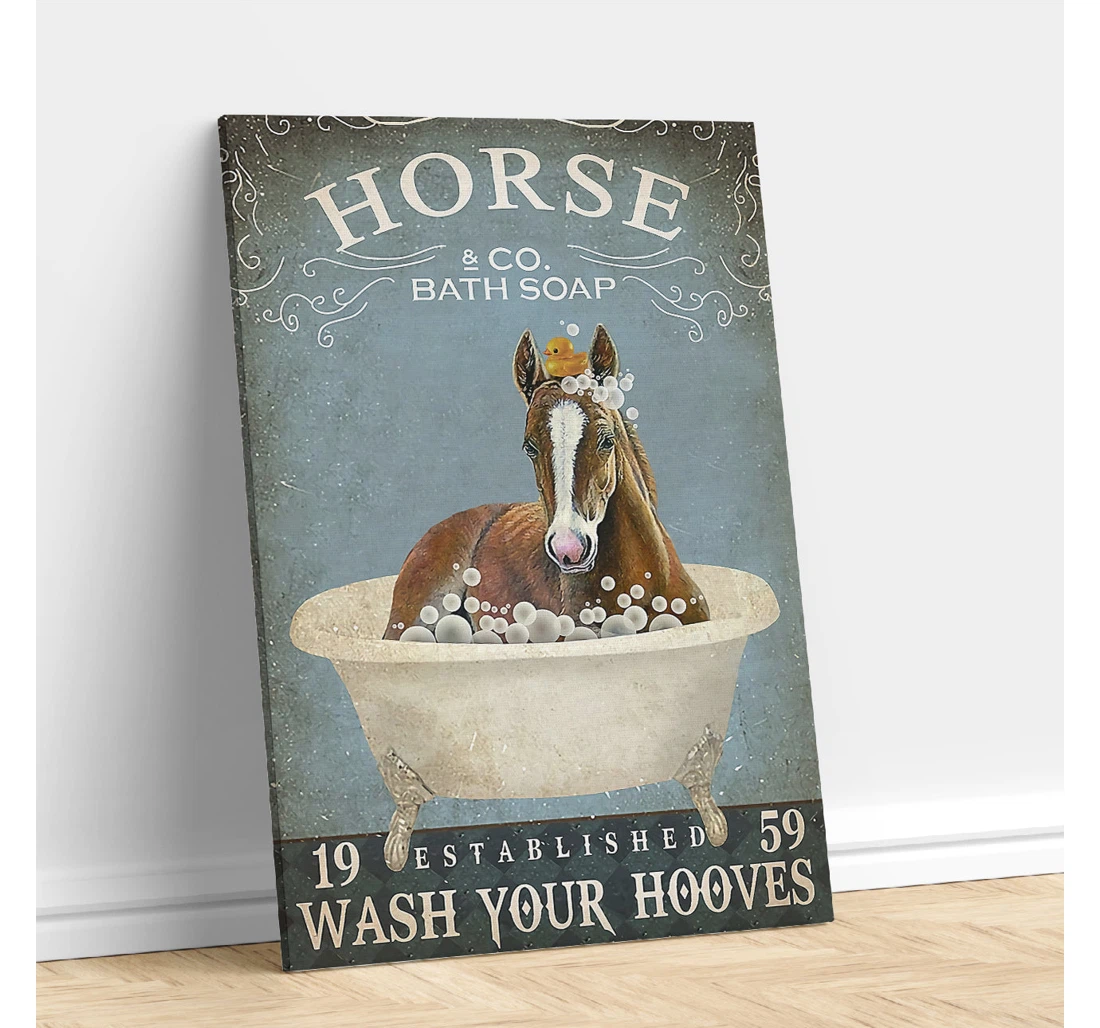 Personalized Poster, Canvas - Horse Wash Your Hooves Print Framed Wall Art