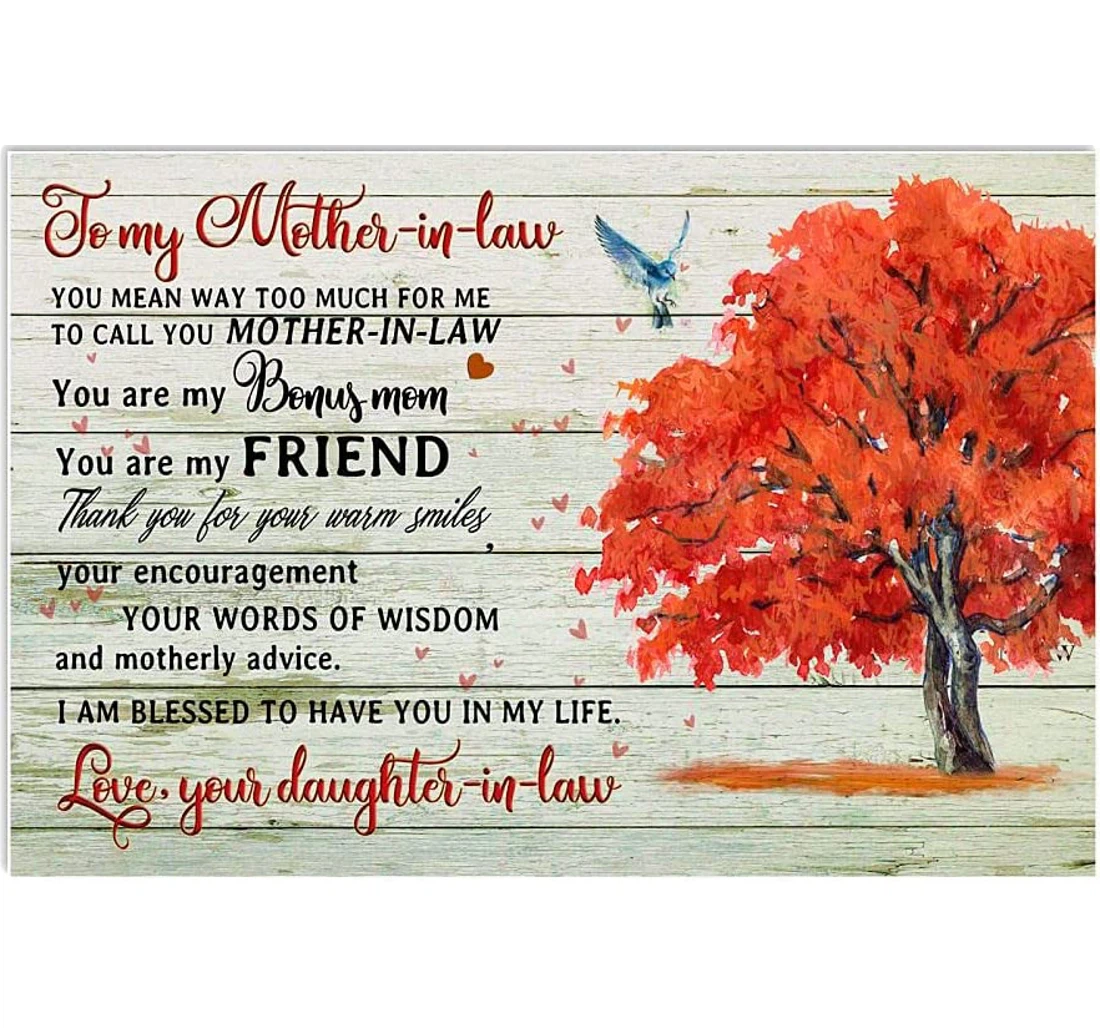 Poster, Canvas - Personalized Mother Day To My Mother In Law You Are My Friend Print Framed Wall Art