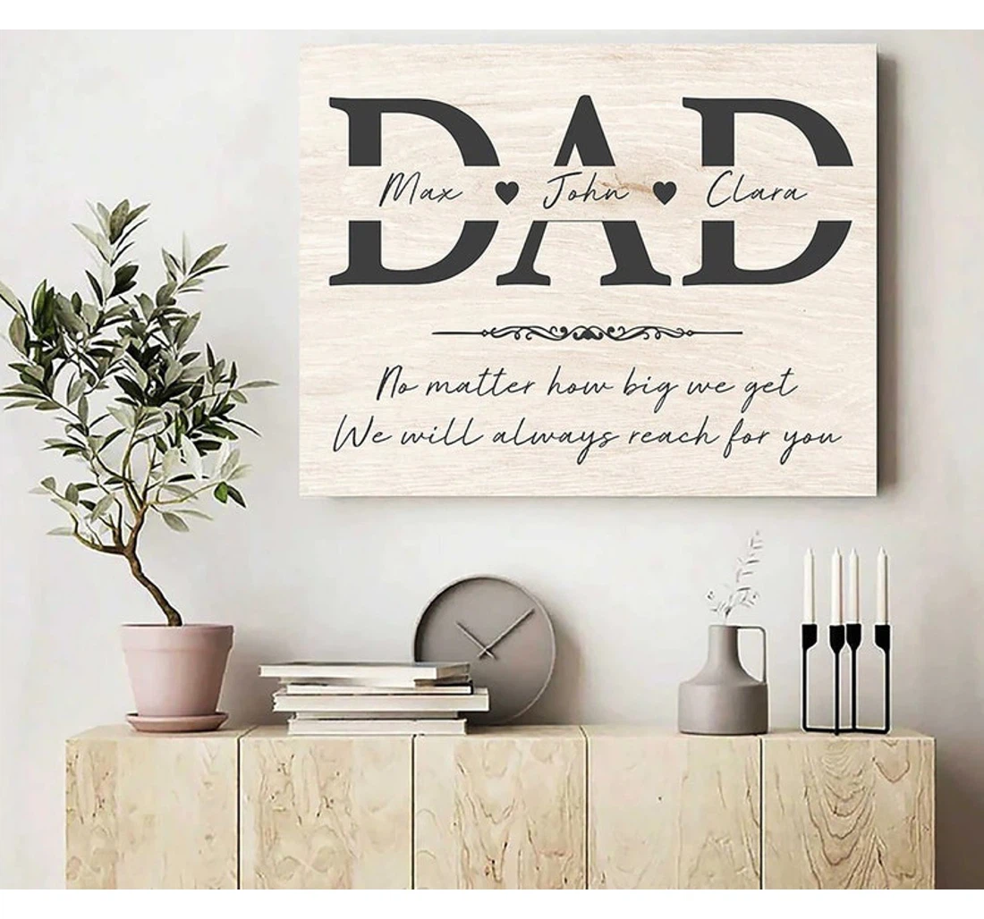 Poster, Canvas - Customized Father Dad Father's Day Fathers Day From Daughter Son Personalized Father Print Framed Wall Art